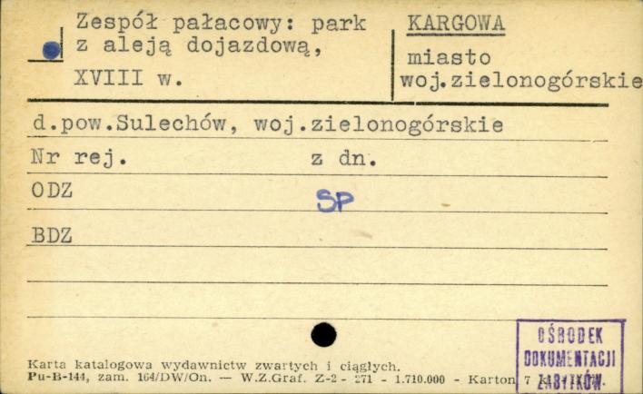 zespół pałacowy: park z aleją dojazdową, skan 1
