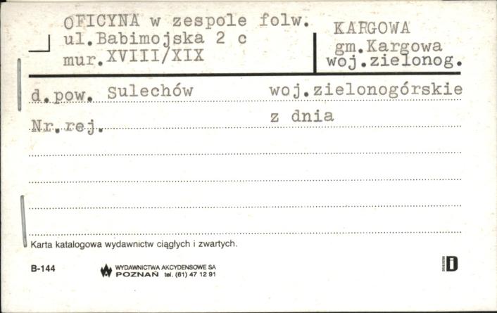 oficyna w zespole folwarcznym, skan 1