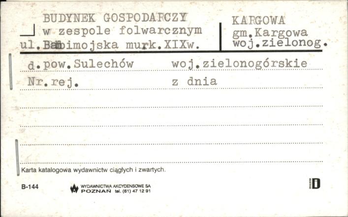 budynek gospodarczy w zespole folwarcznym, skan 1