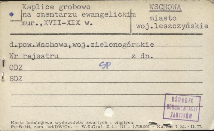 kaplice grobowe na cmentarzu ewangelickim, skan 1