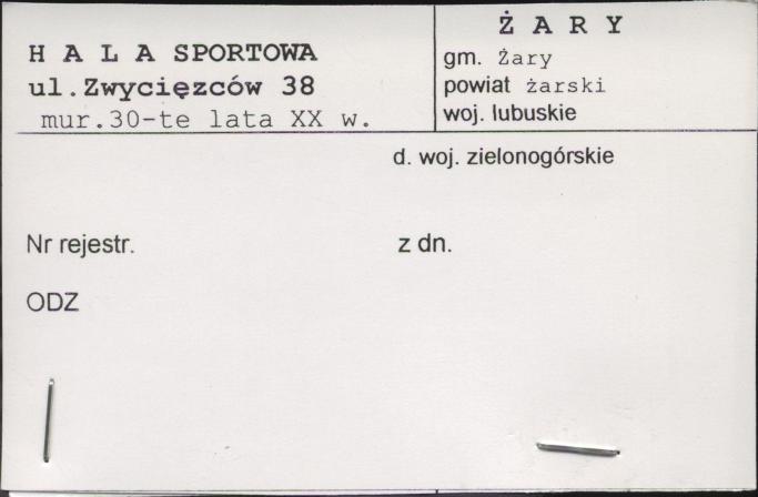 hala sportowa, skan 1