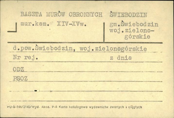 baszta murów obronnych, skan 1
