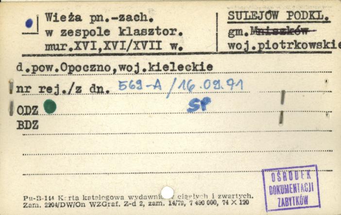 wieża pn.-zach. w zespole klasztor., skan 1