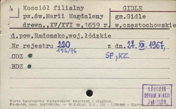 kościół fil. pw. św. Marii Magdaleny, skan 1