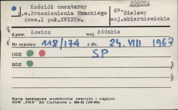 kościół cmentarny pw. Przemienienia Pańskiego, skan 1