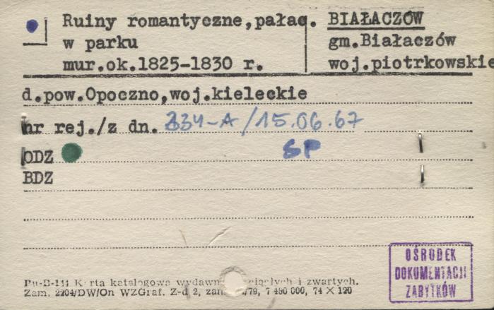 ruiny romantyczne, pałac. w parku, skan 1