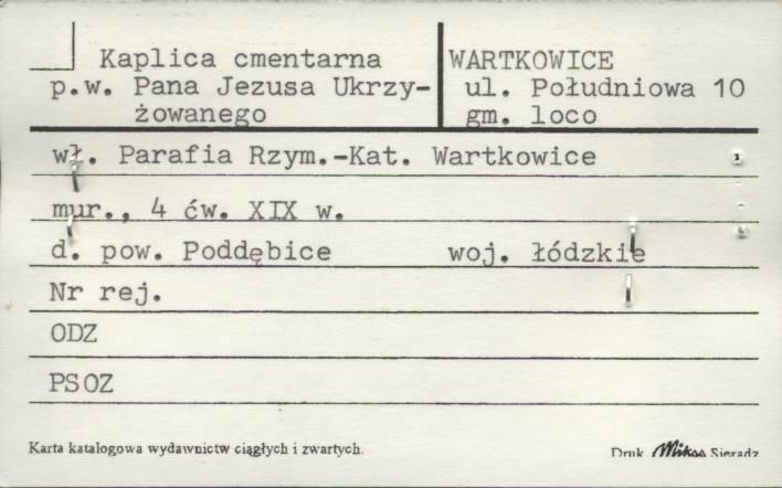kaplica cmentarna pw. Pana Jezusa Ukrzyżowanego, skan 1