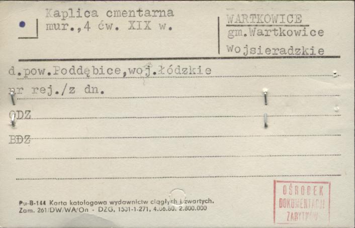 kaplica cmentarna pw. Pana Jezusa Ukrzyżowanego, skan 3