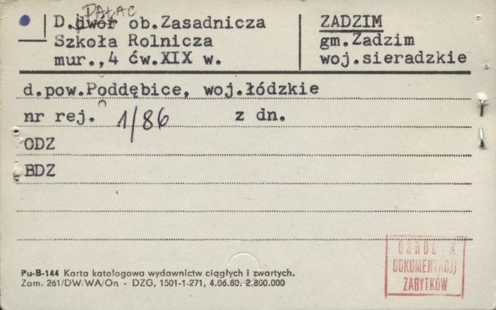 pałac, ob. Zasadnicza Szkoła Rolnicza, skan 1