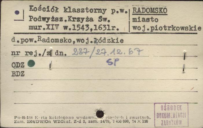 kościół franciszkanów pw. Podwyższenia Krzyża Świętego, skan 1