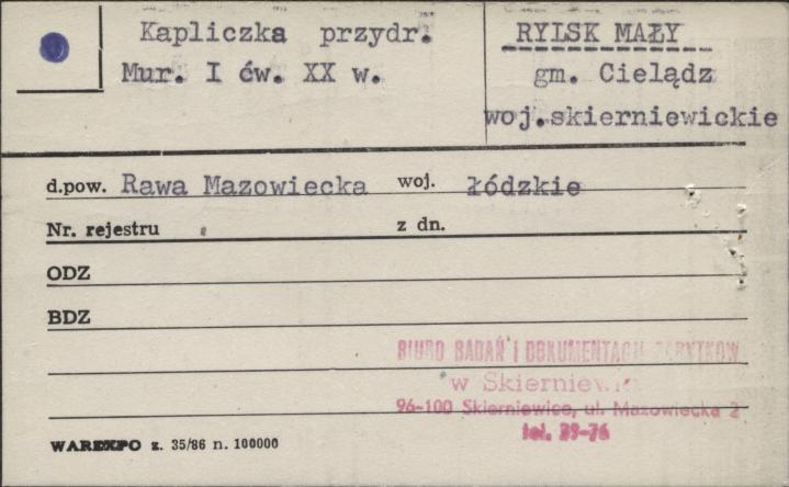 kaplica przydrożna, skan 1