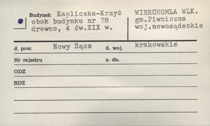 kapliczka - krzyż, skan 1