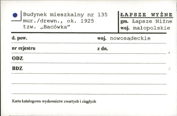 budynek mieszkalny tzw. Bacówka, skan 1