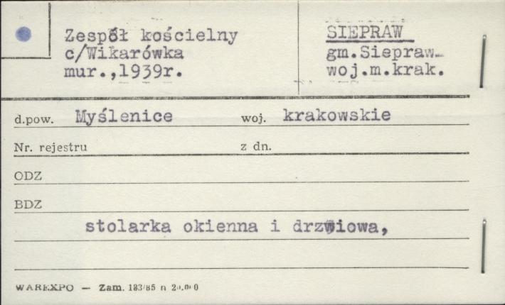 zespół kościelny, wikarówka, skan 1