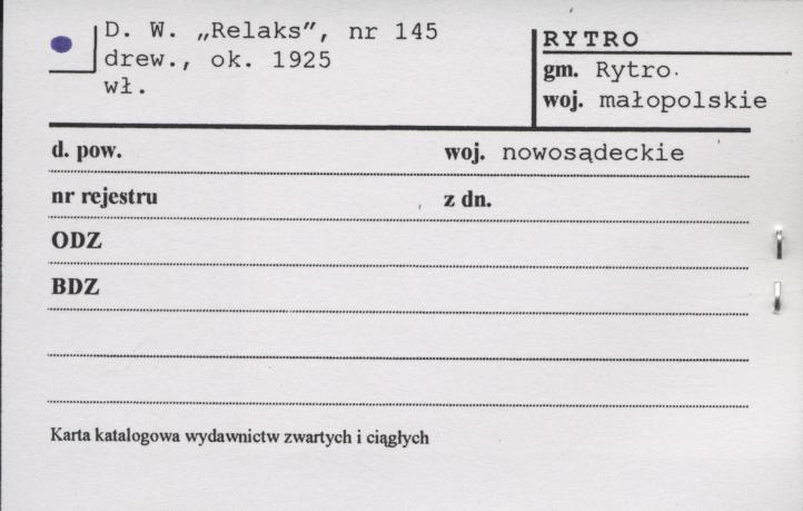 D. W. Relaks, skan 1