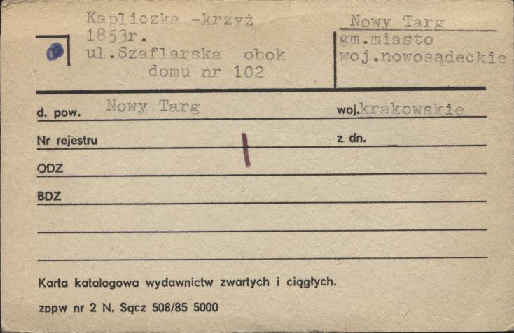 kapliczka - krzyż, skan 1