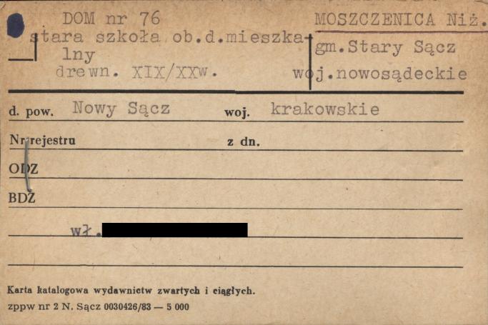 stara szkoła, ob. d. mieszkalny, skan 1