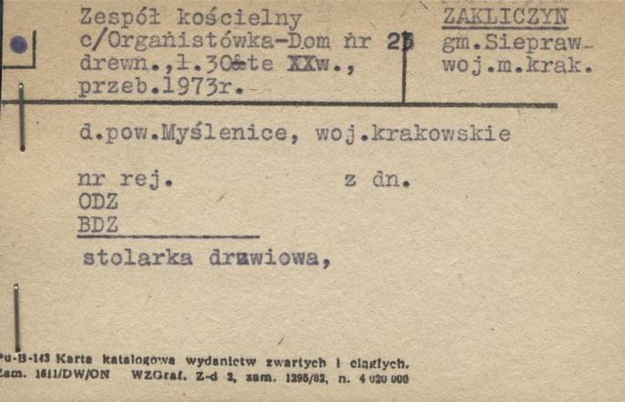 zespół kościelny, organistówka - dom, skan 1