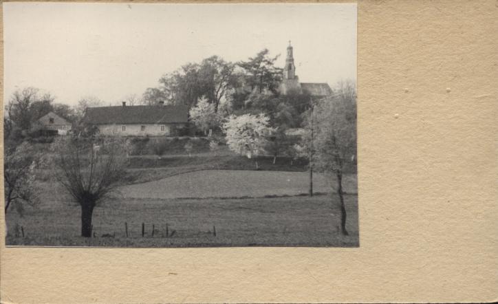 zespół kościelny kościół, dzwonnica, ogrodzenie, plebania, budynki gospodarcze, skan 2