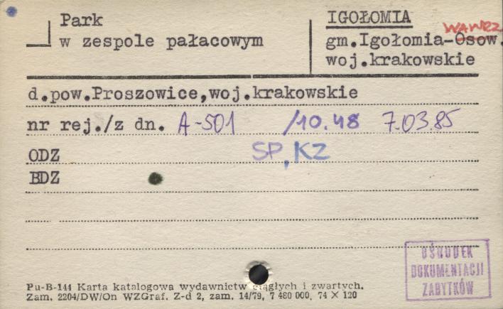 park w zespole pałacowym, skan 1