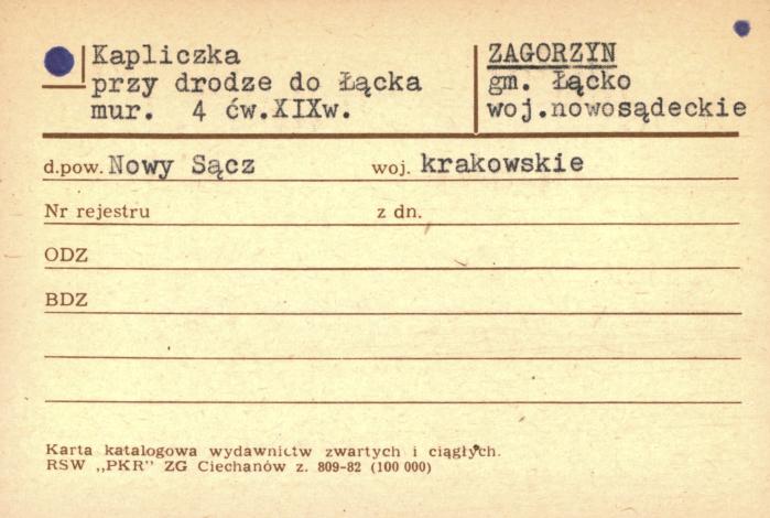 kapliczka przy drodze do Łącka, skan 1