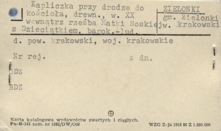 kapliczka przy drodze do kościoła, skan 1