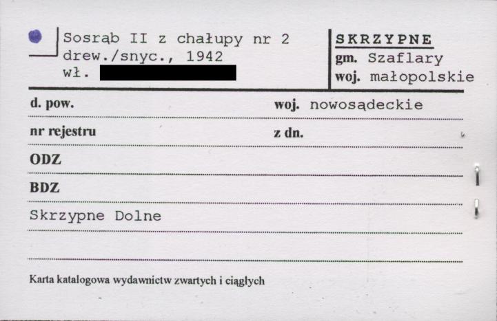 sosrąb II z chałupy, skan 1