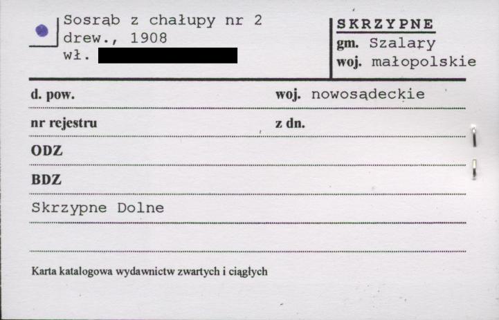 sosrąb z chałupy, skan 1