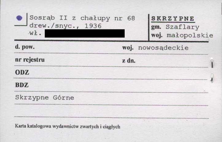 sosrąb II z chałupy, skan 1