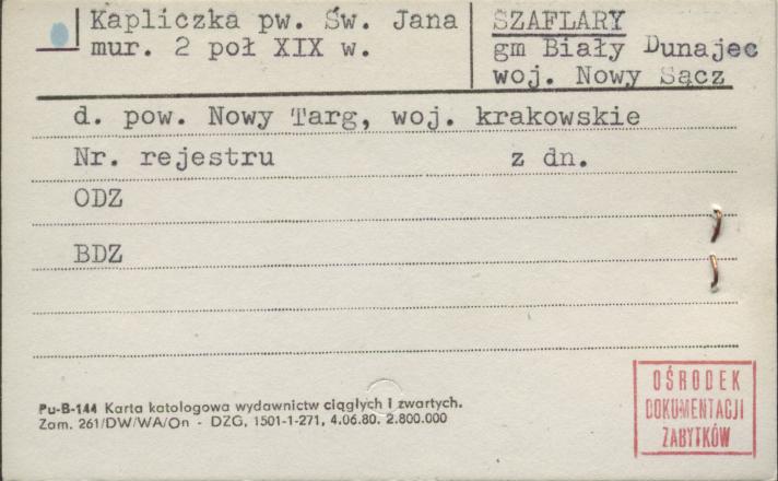 kapliczka św. Jana, skan 1