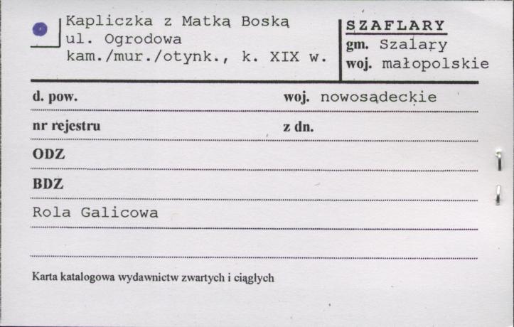 kapliczka z Matką Boską, skan 1