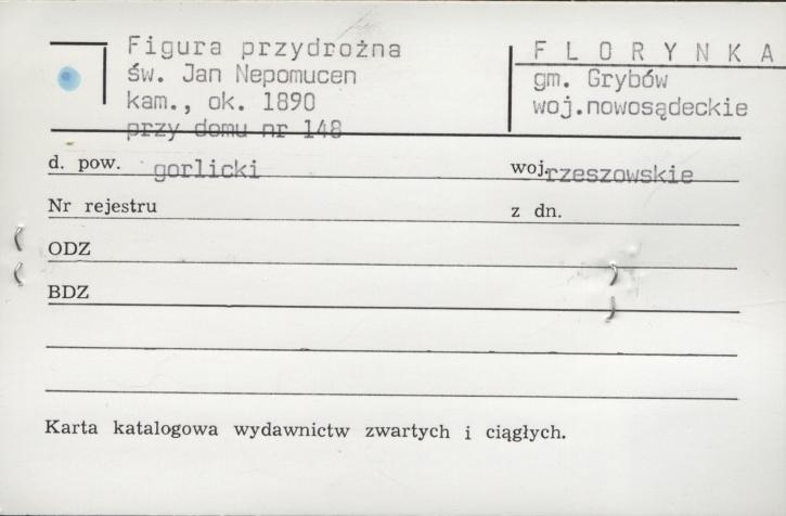 kapliczka przydrożna św. Jan Nepomucen, skan 1