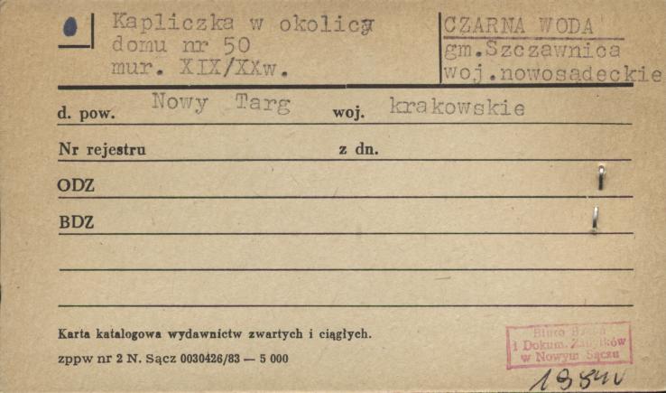 kapliczka w okolicy domu nr 50, skan 1