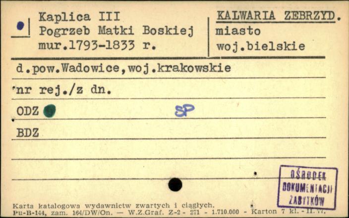 kaplica III Pogrzeb Matki Boskiej, skan 1