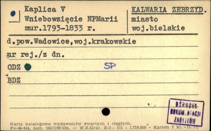 kaplica V Wniebowzięcie NPMarii, skan 1