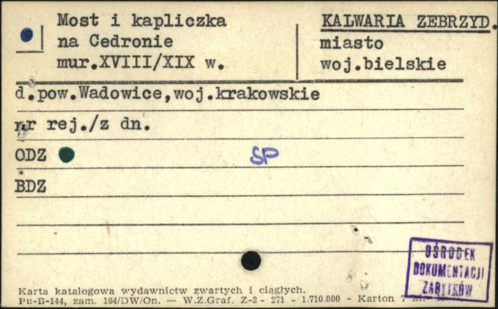 most i kapliczka na Cedronie, skan 1