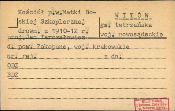 kościół pw. Matki Boskiej Szkaplerznej, skan 1