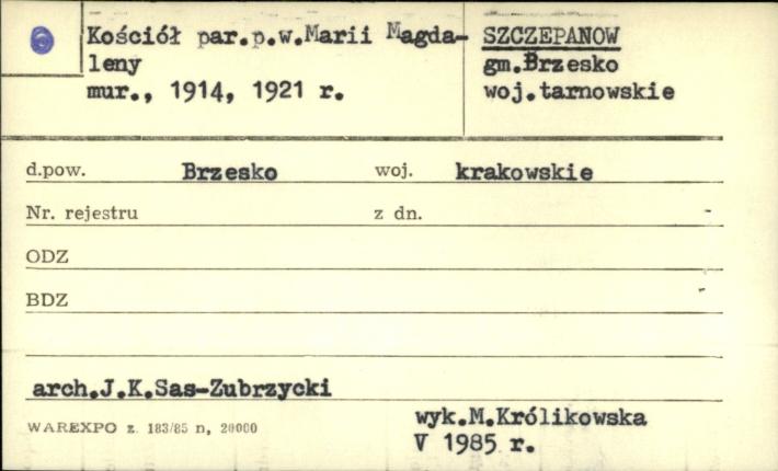 kościół par. pw. Marii Magdaleny, skan 1