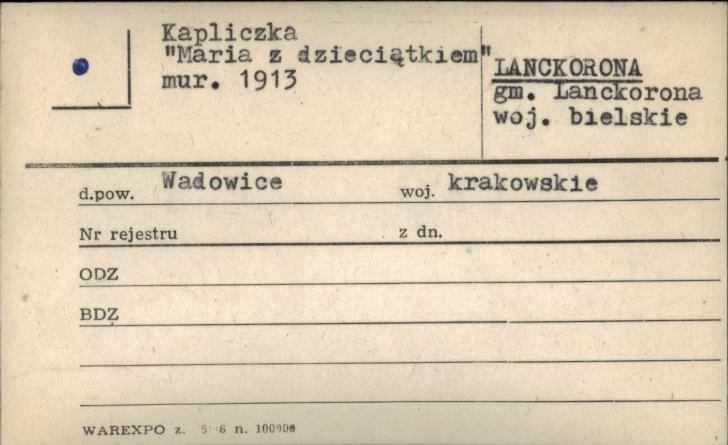 kapliczka Maria z dzieciątkiem, skan 1