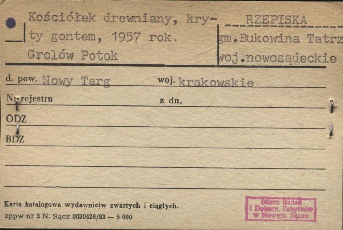 kościółek, kryty gontem, skan 1