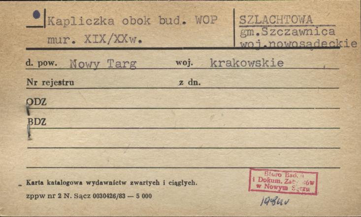 kapliczka obok bud. WOP, skan 1