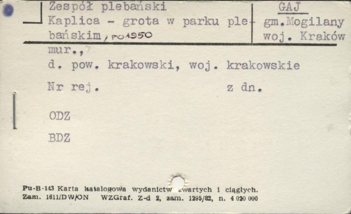 kaplica - grota w parku plebańskim, skan 1