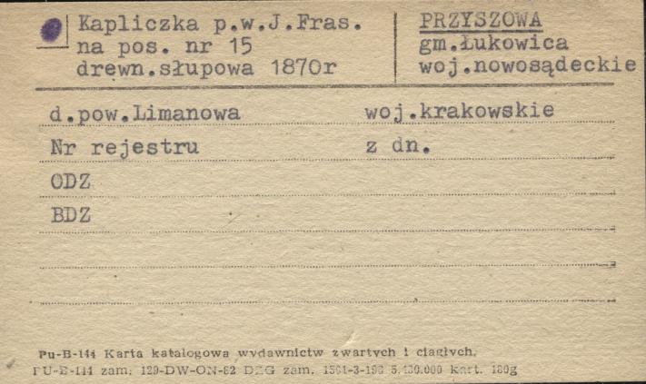 kapliczka pw. J. Fras., skan 1