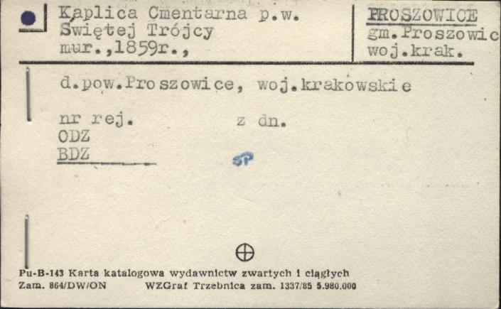 kaplica cmentarna pw. Świętej Trójcy, skan 1