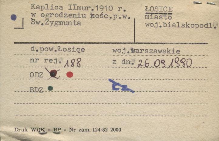 kaplica II w ogrodzeniu kośc. pw. św. Zygmunta, skan 1