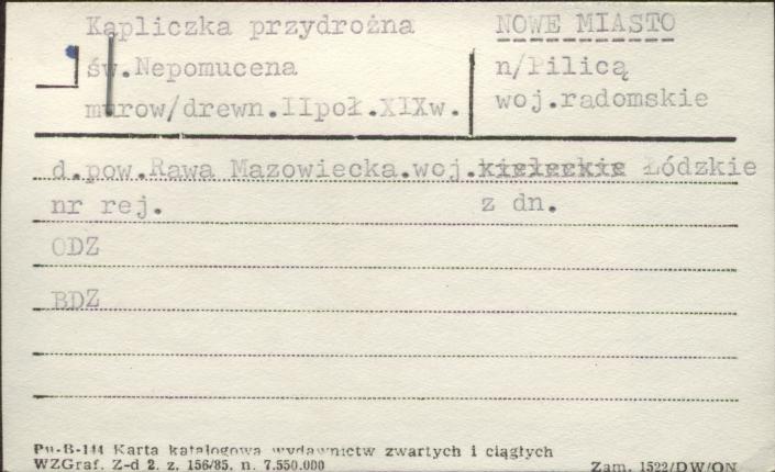 kapliczka przydrożna św. Nepomucena, skan 1