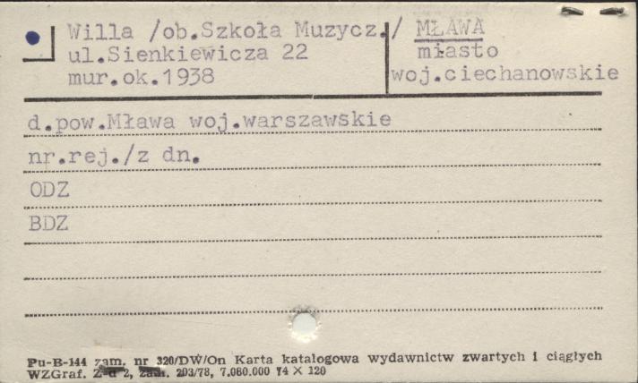 willa (ob. szkoła muzycz.), skan 1