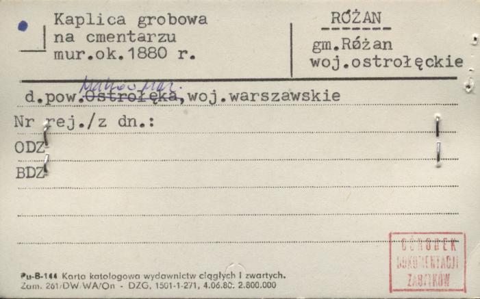 kaplica grobowa rodziny Kossakowskich, na cmentarzu, skan 1