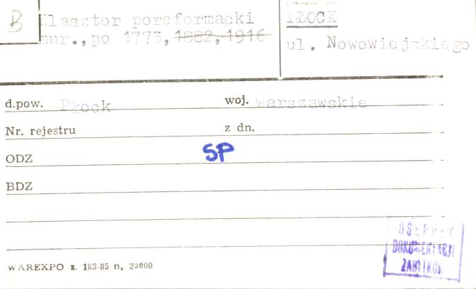 klasztor reformatów, skan 1
