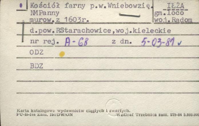 kościół farny pw. Wniebowzięcia NM Panny, skan 1